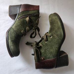 Naturalizer Green Leather Ranger Boots 5M
